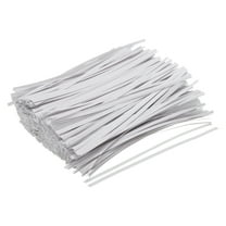 Uxcell Twist Ties 5.9" Paper Closure Tie for Party Bags Crafts White 500 Pack