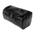 thumbnail image 1 of 1 Pc Bolsa de Maquillaje Multifuncional para Mujeres para Vacaciones y Viajes de Negocios PU Negro, 1 of 3