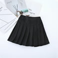 thumbnail image 3 of Sholeno Kids Girls Pleated Mini A-line Skirts Skater Scooter Golf Tennis Skirts School Uniform Skirts Black 110, 3 of 4