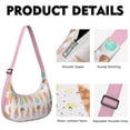 thumbnail image 2 of Sweet Treats Adjustable Strap Crossbody Bag Lightweight Nylon Ice Cream Dessert Food Pattern Summer Colorful Small Purse for Women Travel, 2 of 5