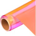 thumbnail image 1 of Rollo de vinilo adhesivo holográfico - Vinilo permanente brillante e impermeable para manualidades - 12" X 6' - Para calcomanías, letreros, pegatinas, color naranja coral ópalo, 1 of 2