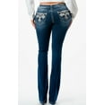 thumbnail image 3 of Grace in LA Women's Cross Embroidered Pockets Stretch Bootcut Jeans (30, Blue), 3 of 3