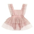 thumbnail image 1 of Pantalones de bebé sin mangas y lentejuelas de cuello cuadrado fiesta princesa vestido de tul, 1 of 4