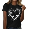 thumbnail image 3 of Sentmoon Hauts pour Femmes Vêtements pour Femmes Mode Décontractée pour Dames T-Shirt Imprimé Col Rond à Manches Courtes Mode Urbaine pour Usage Quotidien Décontracté S, 3 of 5