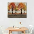 thumbnail image 2 of PIKWEEK Vintage Style Autumn Tree With Wood Grain Wall Art Picture Canvas Posters Print Modern Abstract Artwork Framed For Living Room Bedroom Wall Painting Home Decor, 2 of 4