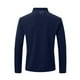 thumbnail image 3 of Men's Long Sleeve Zipper Lapel Shirt Solid Casual Top XL, 3 of 4