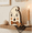 Halloween Decor-C, variant on Vintage Halloween Wooden Block Set, Ghost Pumpkin Black Cat Skeleton Witch Owl, 3.9In Fall Shelf Decor for Mantel Table Thanksgiving Housewarming Gift (6PC)