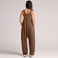 thumbnail image 2 of FLMEI Womens Jumpsuits Casual Summer Onesie Rompers Sleeveless Loose Baggy Overalls Jumpers Adjustable Shoulder Strap Summer Clothes S-XXL, 2 of 10