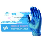 Industrial Grade Vinyl Food Service Disposable Gloves, BNM70010-M-BX, Blue, (Pack of 100)