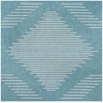 thumbnail image 2 of Unique Loom Outdoor Modern Collection Area Rug - Tambor (10' 8" Square Light Aqua/Ivory), 2 of 6