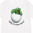 thumbnail image 4 of Inktastic Hello, I'm New Here Cute Baby Turtle Boys or Girls Long Sleeve Toddler T-Shirt, 4 of 5