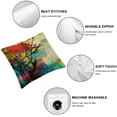 thumbnail image 4 of Acheng Grunge Art Painting Throw Pillow Covers Set of 2,Green Red Gold Messy Rust Painting Cushion Cases Decorative Pillow Cases for Couch Sofa Bedroom White, 4 of 6