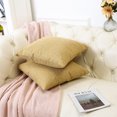 thumbnail image 3 of SHANLUO Throw Pillow Covers 20x20 - Decorative Pillows for Couch Set of 2 Rustic Burlap Linen Cushion Cover Large Accent Pillowcase for Bedding, Home Decor, Sofa, Bed Outdoor Farmhouse Fall Yellow, 3 of 6