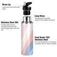 thumbnail image 3 of Yayeee 20oz Insulated Water Bottle Double Wall Stainless Steel with Flip Straw Lid, Abstract Blue, 3 of 7