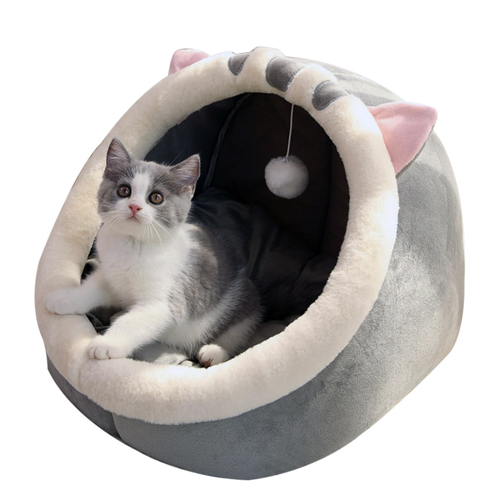 Dog Bed Pet Soft Warm PP Cotton Cave Cute Detachable Dog Cat Beds Plush Kennel N 