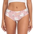 thumbnail image 3 of Women's Underwear Easter Bunnies and Flowers Hipster Panties Underwear for women, Large, 3 of 9