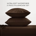 thumbnail image 3 of Noble Linens 2 Piece Pillow Case Set, Chocolate, King, 3 of 11