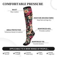 thumbnail image 3 of Lsque Many Kind Of Flowers Pattern Sport Compression Socks for Men & Women 15-20 mmHg Knee High Nurse Pregnant Running Medical and Travel Athletic, 3 of 6