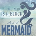 thumbnail image 2 of LightBoxJournal 20x20 Black Ornate Wood Framed with Double Matting Museum Art Print Titled - Signs_SeaLife_Typography_BeachAndAMermaid, 2 of 4