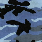 Bandanna Co Camouflage, Sky Blue, 22" x 22"