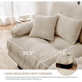 thumbnail image 5 of POVANLI 173.2" 4 Seater Modular Sectional Sofa, Large L Shaped Sectional Fluffy Couch with 2 Ottomans, Deep Seat Sofas for Living Home, 5 of 6
