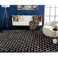 thumbnail image 3 of SAFAVIEH Studio Leather Rebecca Geometric Area Rug, Black/Brown, 5' x 8', 3 of 9