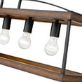 thumbnail image 6 of Golden Lighting Teagan 5-Light Linear Pendant in Natural Black with Rustic Oak Wood Accents, 6 of 6