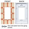 thumbnail image 3 of Yayeee Rocker Switch Wall Plate 2-Gang 4.7"x4.6" Home Decorative Outlet Cover, Beige Geometric, 3 of 6