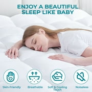 BDEUS Twin Size Extra Thick Mattress Topper, Cooling Mattress Pad Cover, Pillow Top Protector with 8-21 inch Deep Pocket, White