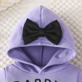 thumbnail image 4 of Zuwimk Toddler Boy And Girls Clothes Long Sleeve Hooded Pullover Letter Print Sweatshirt + Pants 2pcs Fall Winter Outfit Set(T040-Purple), 4 of 9