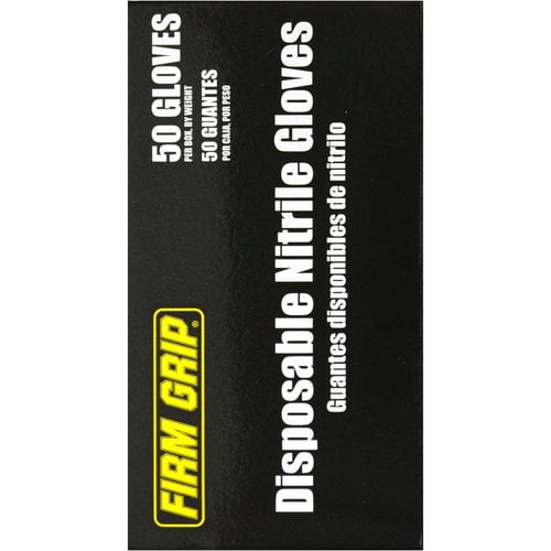 Firm Grip Nitrile Disposable Glove, 50ct by Generic