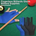 thumbnail image 2 of comerut 1Pc Billiards Glove Soft Breathable High Elastic Non-Slip Left-hand Three Finger Billiard Pool Glove Sports Supplies, 2 of 7