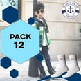 thumbnail image 2 of Yacht & Smith Children & Kids Wholesale Bulk Sports Crew, Athletic Case Pack Socks, by SOCKS'NBULK (12 Pairs White USA, Kids 6-8 (Shoe size 4-7.5)), 2 of 5