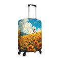 thumbnail image 3 of Fotbe Clear Sky Sunflower Luggage Cover Protector,Suitcase Protector,Scratch and Dirt Resistant,Fits 18-32 Inch Luggage-X-Large, 3 of 9