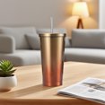 thumbnail image 5 of PONPRNGY Tumbler Double Wall Vacuum Insulated Travel Glitter Mug,Stainless Steel Tumblers with Lid and Straw, Powder Coated Coffee Cups for Woman, 5 of 6