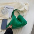 thumbnail image 2 of Bolso cruzados plisados ​​a la moda, de hombro tipo cubo sólidos para mujer de cuero PU, 2 of 9