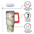 thumbnail image 3 of 30 oz Holiday Ornaments Christmas Tumbler with Handle and Straw, Stainless Steel Double Wall Cup 30 oz, Leak Proof Winter Mug, Festive Gift, 3 of 5