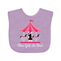Inktastic 1st Birthday Party Carousel Horse Girls Baby Bib