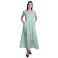 thumbnail image 1 of Moomaya Robe Longue Maxi pour Femmes à Manches Courtes, Robe Formelle/décontractée avec Poches P-TTG, 1 of 6