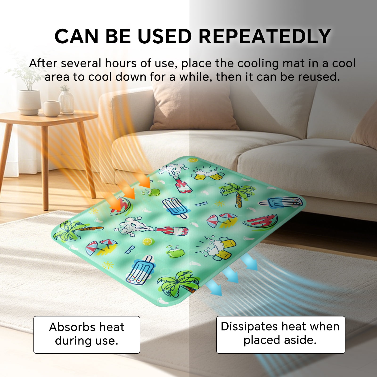 Pet Cooling Mat, Instant Cool Gel Pad for Dogs & Cats, Summer Instant Chill No Refrigeration, Portable Reusable Sleeping Bed (70*120cm/27.56*47.24in)