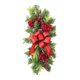 thumbnail image 3 of Corona de lágrima, corona artificial, guirnalda floral artificial, decoración de otoño con lazo, corona para puerta de entrada, para la habitación del Rojo, 3 of 9
