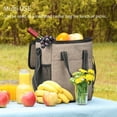 thumbnail image 6 of Kato 6 Bottle Wine Carrier - Insulated Portable Wine Bags for Wine Bottles Gifts for Christmas Travel or Picnic Beige, 6 of 7