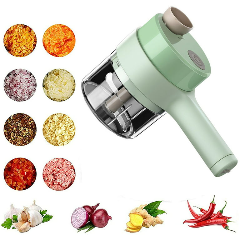 Portable Electric Vegetable Cutter Set - Upgrade 7 in 1 Wireless Food  Chopper Handheld Food Slicer Dicer Processor with Clean Brush ＆Cotton丨Cream