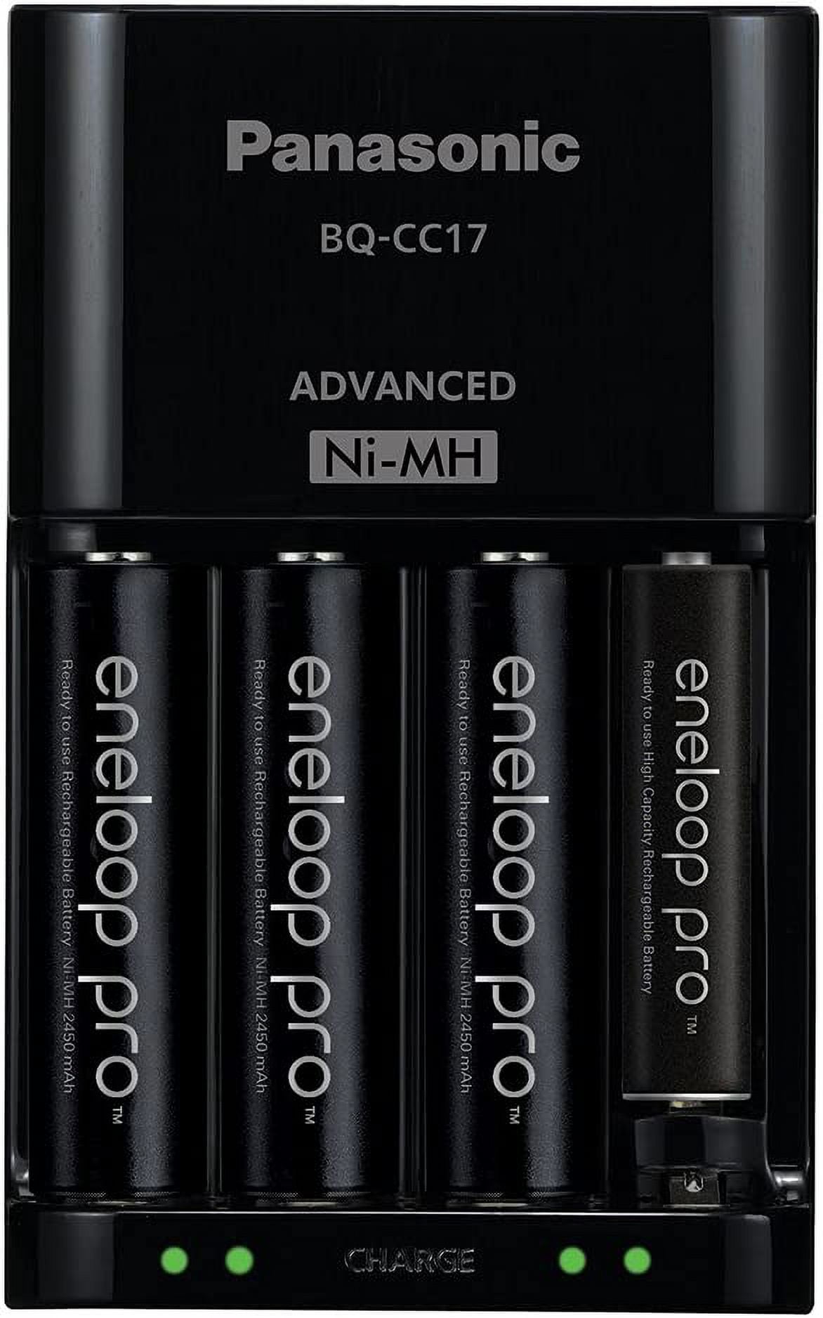 Panasonic eneloop pro Advanced Battery Charger Pack with 4 AAA Rechargeable Batteries