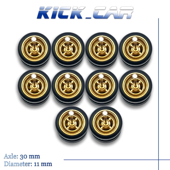 Custom 1/64 Scale Diecast Car Wheels, Assorted Color Model Car Tire Accessories