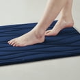 thumbnail image 4 of 1 Piece Swirls Design Embossed Solid Color Memory Foam Soft Bathroom Rug Set Non-Slip PVC Backing, 4 of 5