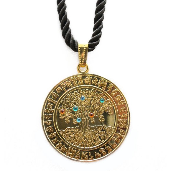 Increasing Jewel Mantra and Tree of Life Amulet