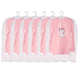 thumbnail image 1 of Bolsa de ropa para colgar ropa, bolsa de ropa transparente de 6 piezas, bolsa de plástico a prueba de polvo, funda protectora exterior con cremallera para almacenamiento de armario y viajes Ofspeizc CPB-US-WZY120-1, 1 of 5