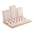 thumbnail image 3 of tredstone Jewelry Display Stand Bamboo for Earrings Rings Necklace Beige Velvet, 3 of 5