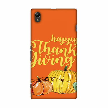Sony Xperia Z1 L39h Case, Premium Handcrafted Designer Hard Shell Snap On Case Printed Back Cover with Screen Cleaning Kit for Sony Xperia Z1 L39h, Slim, Protective - Pumpkin (Best Case For Sony Xperia Z1)